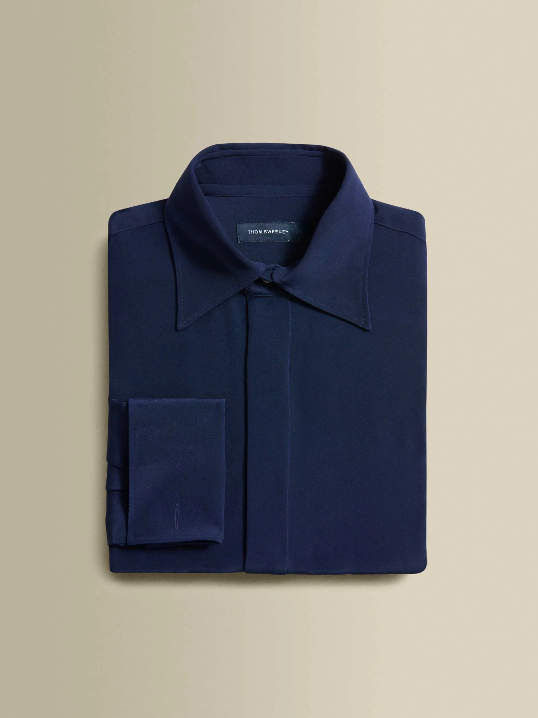 Silk Lecce Collar Fly Front Shirt Graduation Ceremony