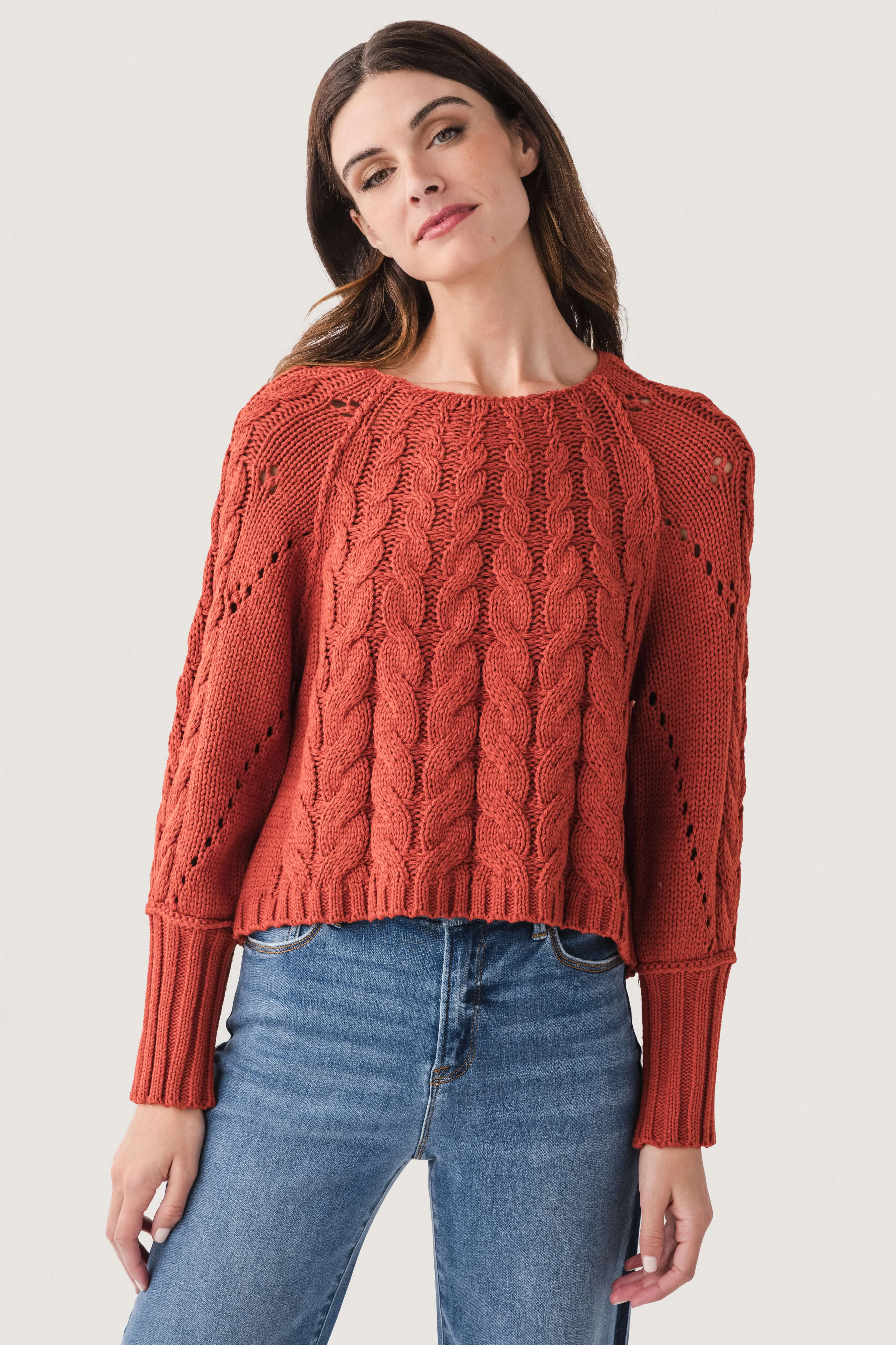 Six Fifty Alexa Cableknit Sweater Product Innovation Active Design