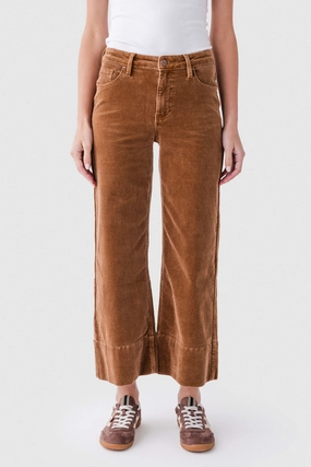 Risen Maple High Rise Crop Wide Hem Wideleg Corduroy Jeans Always Fits