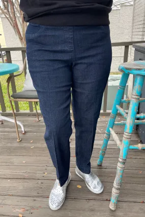 Non slip grip Warm Fit SLIMSATION Denim Pull On Ankle Pant