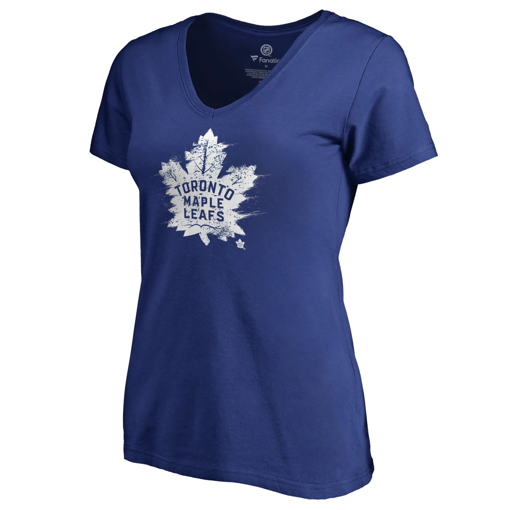 Fanatics - Women's Toronto Maple Leafs Splatter V-Neck T-Shirt (3A40 8421 2GZ CZR) Neutral Street Style