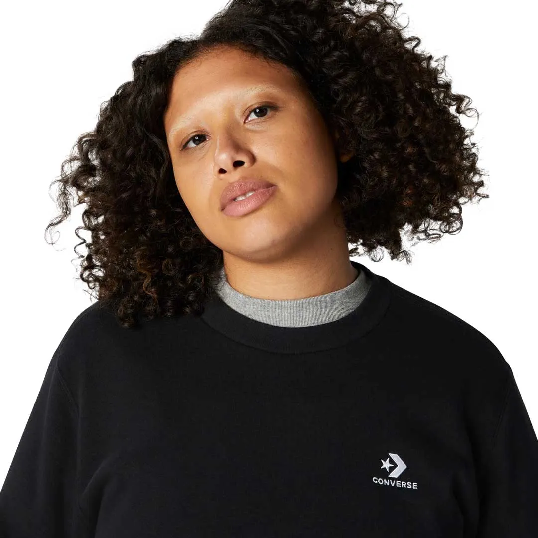 High Collar Structure Comfortable fit Converse - Unisex Embroidered Star Chevron Crew Sweatshirt (10024510 A01)