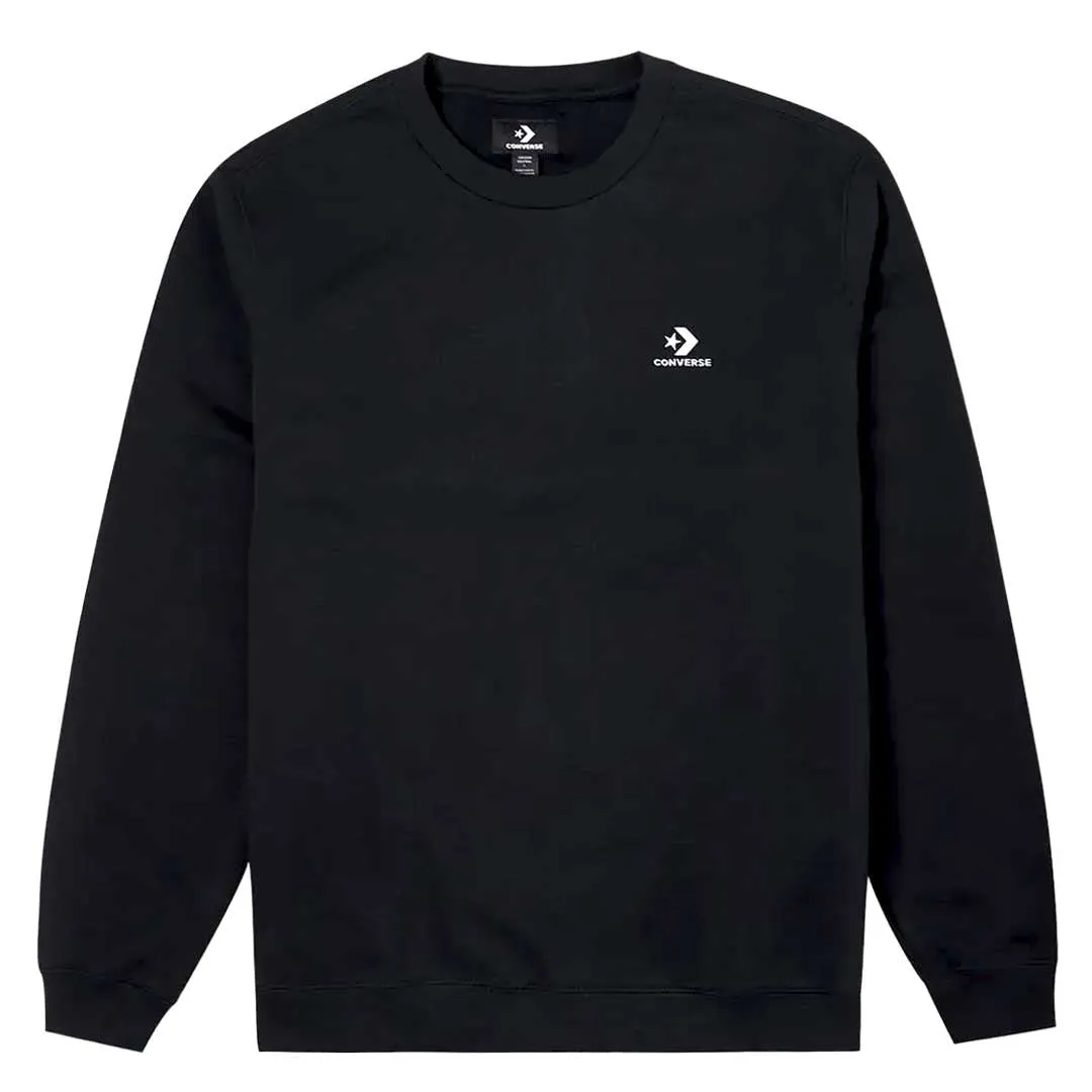 Water Resistant Design Compact Travel Friendly Converse - Unisex Embroidered Star Chevron Crew Sweatshirt (10024510 A01)