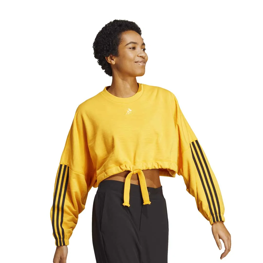 understated look Weatherproof Barrier adidas - Women's Dance Crop Versatile Sweatshirt (IC6688)