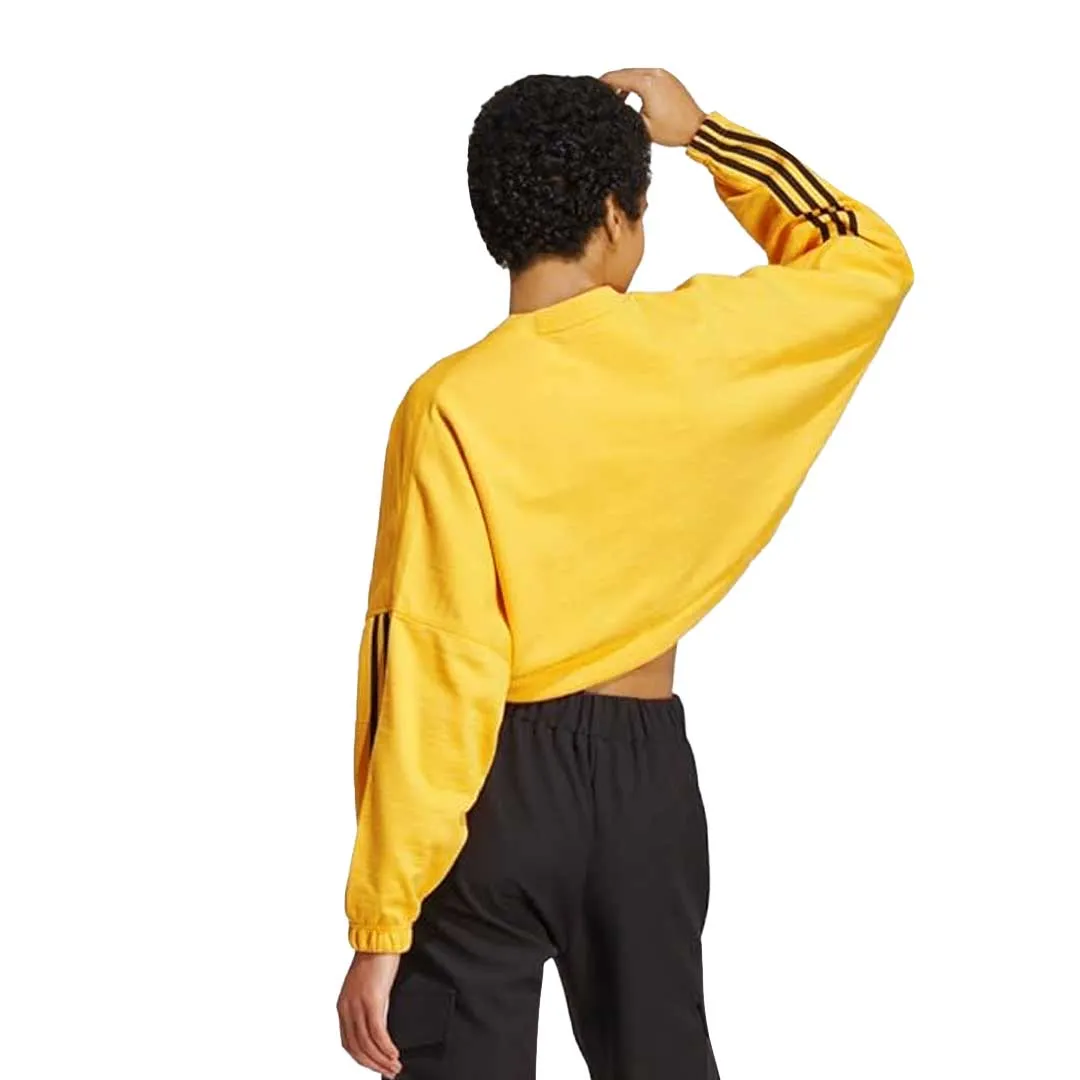 Modern Drop Tail Hem HypoallergenicInnerLayer adidas - Women's Dance Crop Versatile Sweatshirt (IC6688)