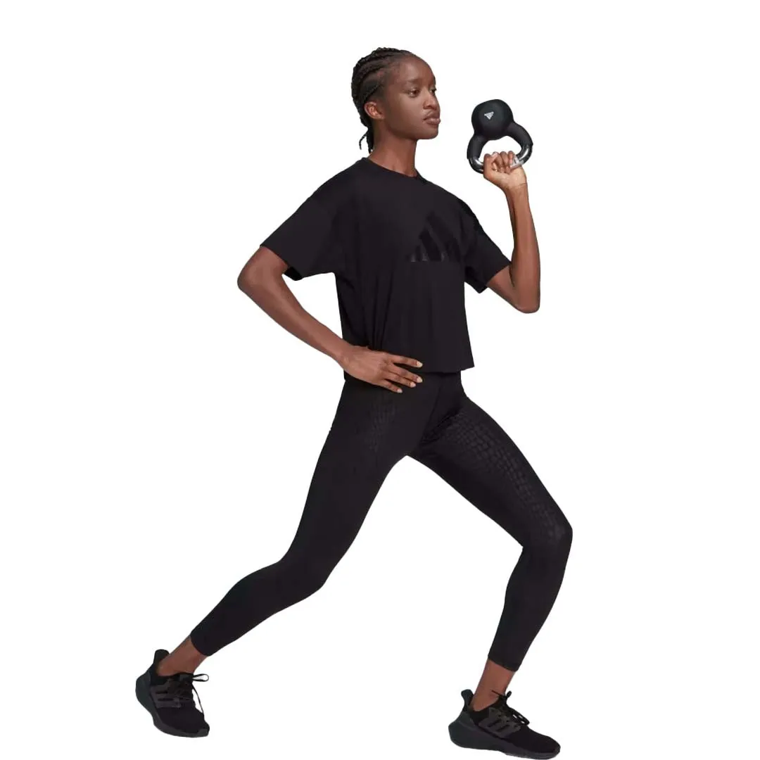 Weekend Casual Fit AntiPillingFinish adidas - Women's Train Icons 3 Bar Logo T-Shirt (HD8973)