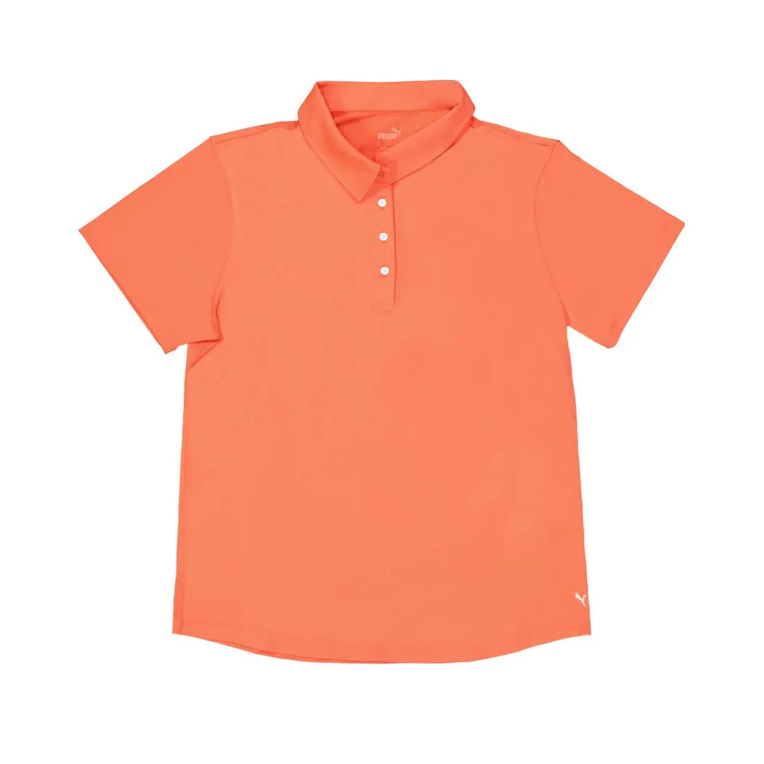 Ergonomic Articulation Modern Travel Look Puma - Women's MATTR Solid Short Sleeve Golf Polo (625889 04)