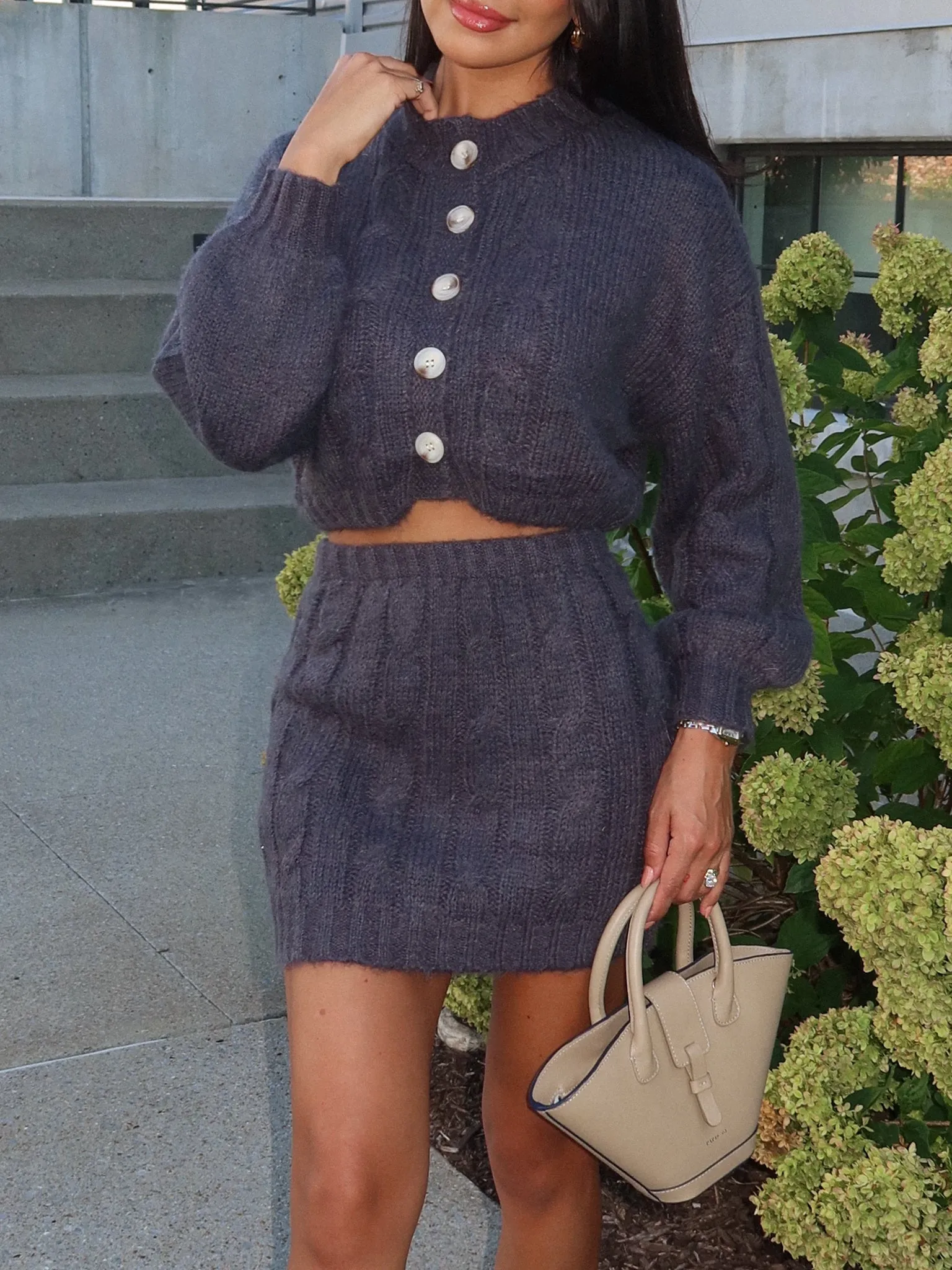 Arlo Cable Knit Sweater in Charcoal product launch