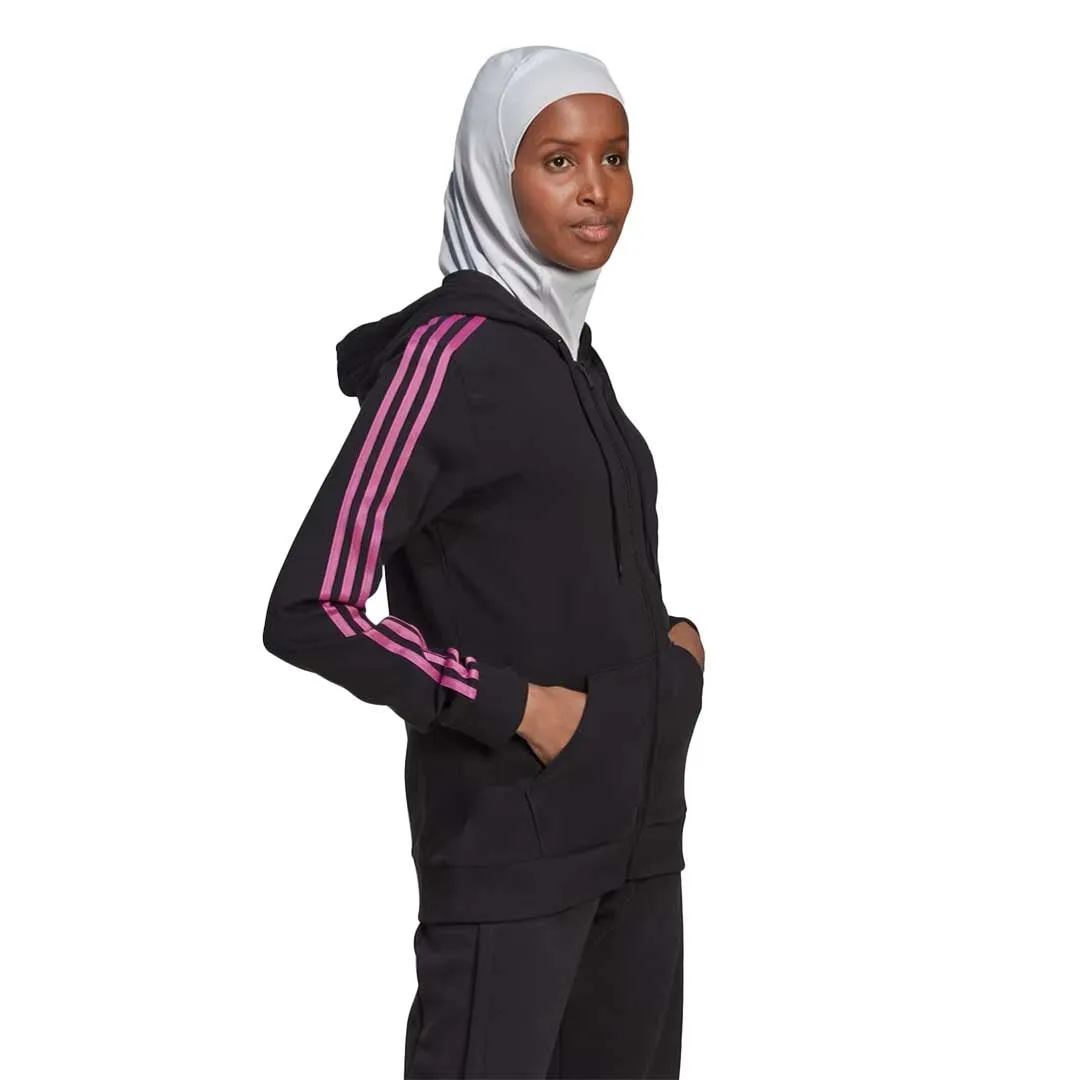 UV Block adidas - Women's Essentials 3-Stripes Full-Zip Hoodie (HL2058)