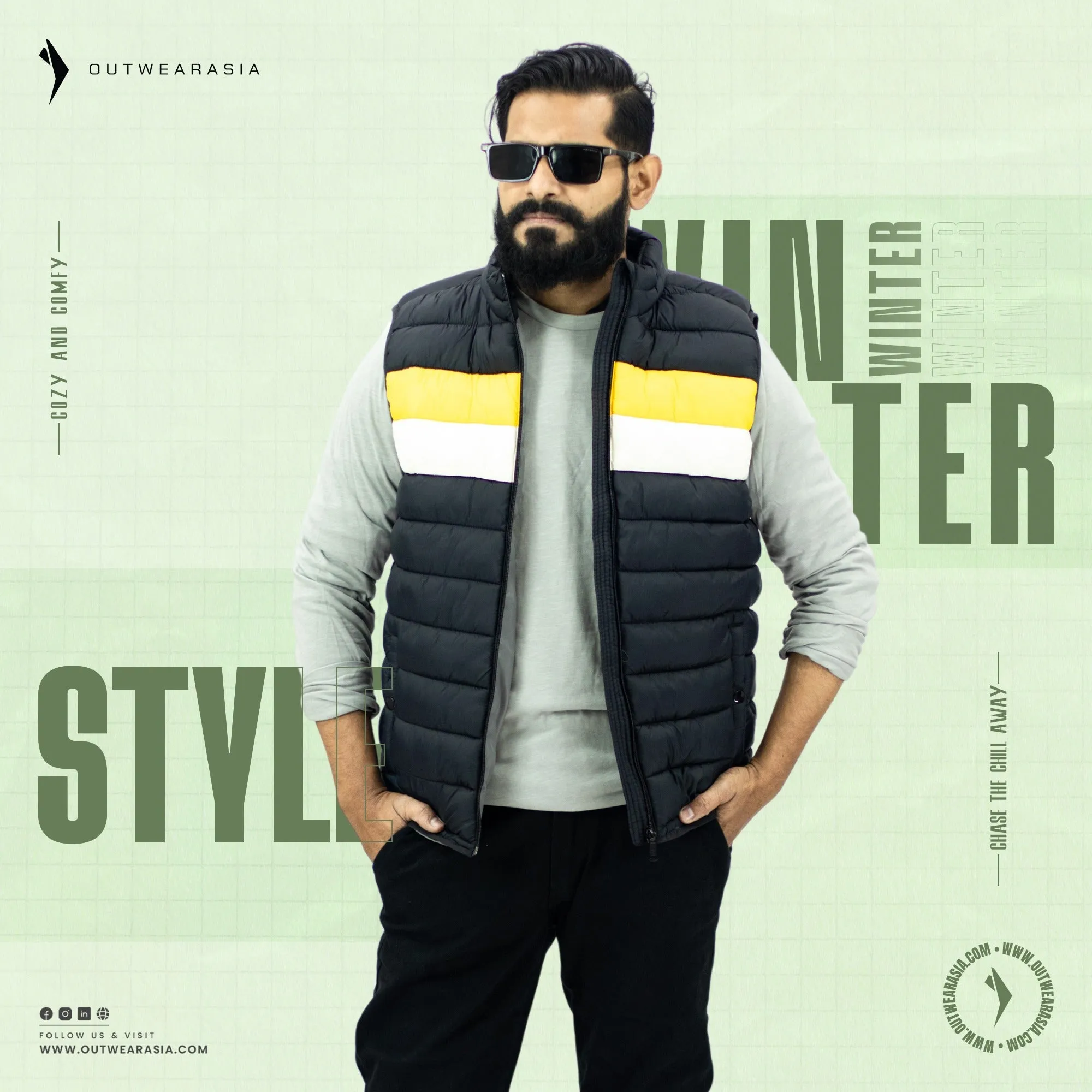 Structured Casual Fit Men??s High-Quality Premium Vest jacket- Men??s vest