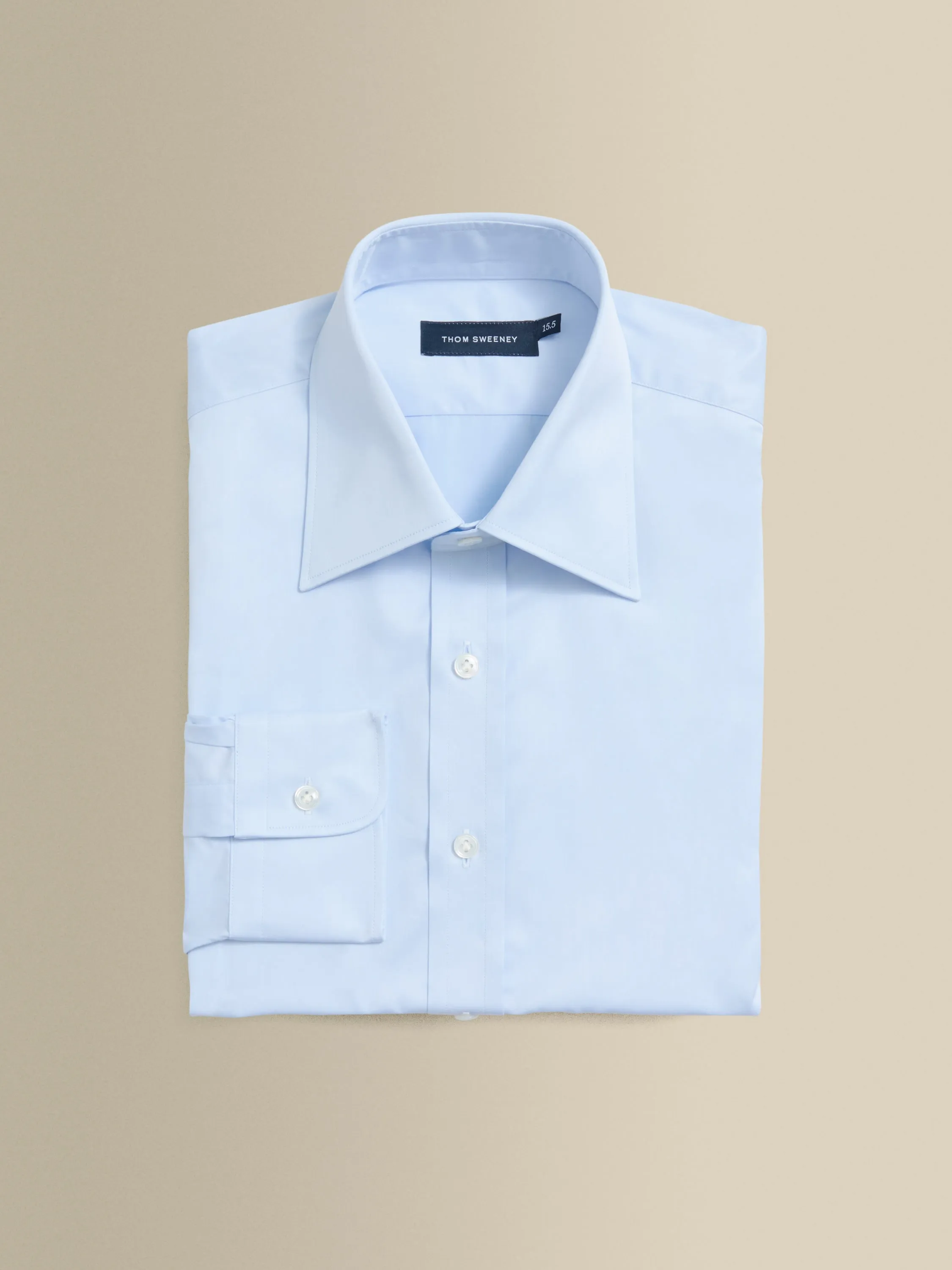 Solid Poplin Point Collar Shirt Perfect Look Fast Drying