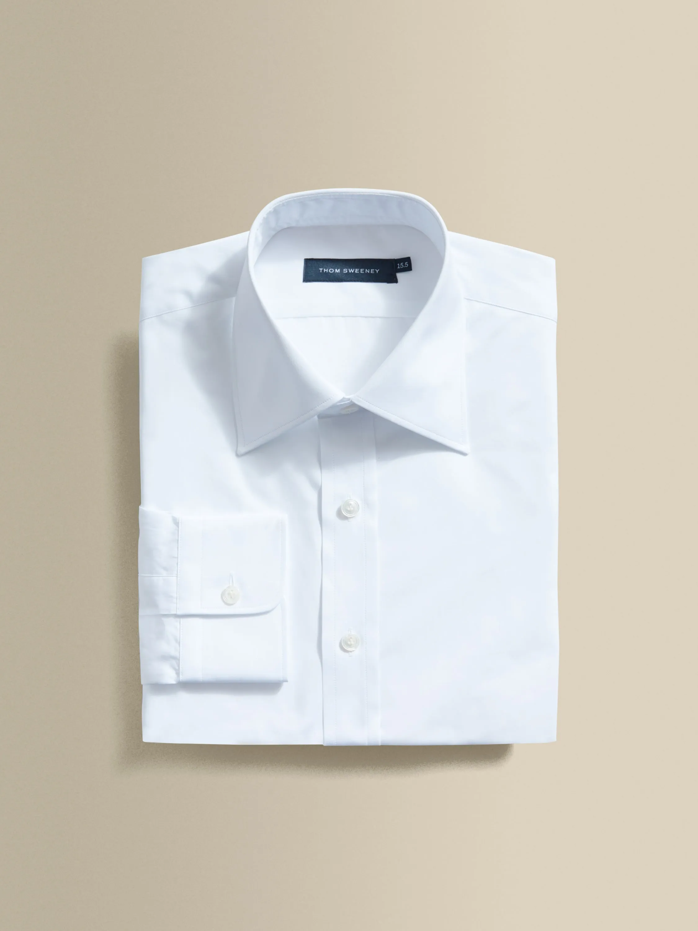 Solid Poplin Point Collar Shirt Sophisticated Elegance Light Wear