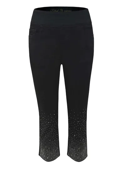 Sparkle & Shine Black Pull On Crop Jean by Ethyl All Day Use