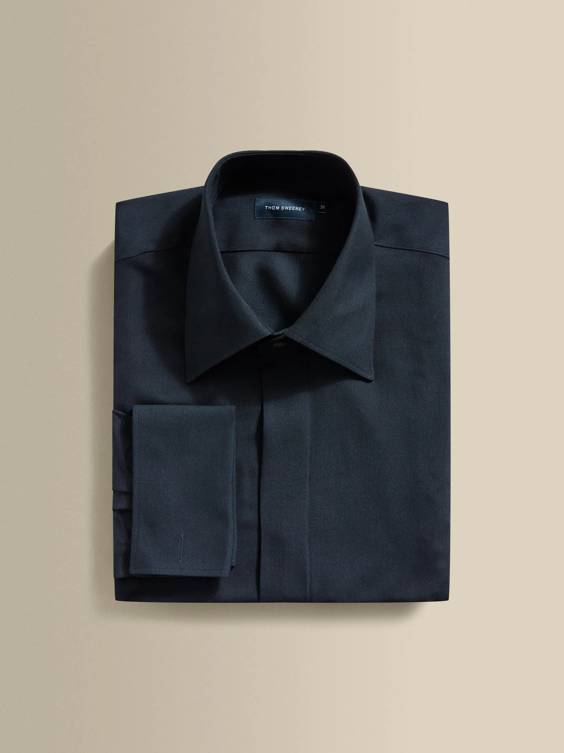 Lightweight Layer Wool Silk Fly Front Dress Shirt
