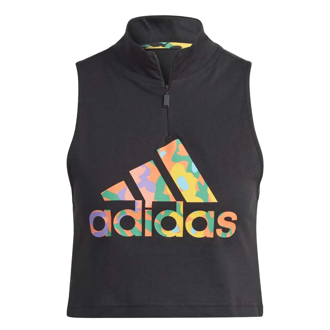 Light Look Silicone Grip Trim adidas - Women's Big Logo Graphic Tank Top (HT4706)