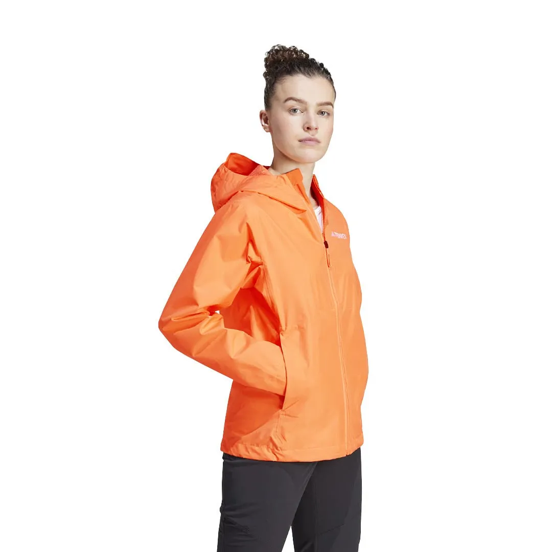 adidas - Women's Terrex 2.5 Layer RAIN.RDY Jacket (IK5675) Seamless Welded Construction abrasion resistant coating