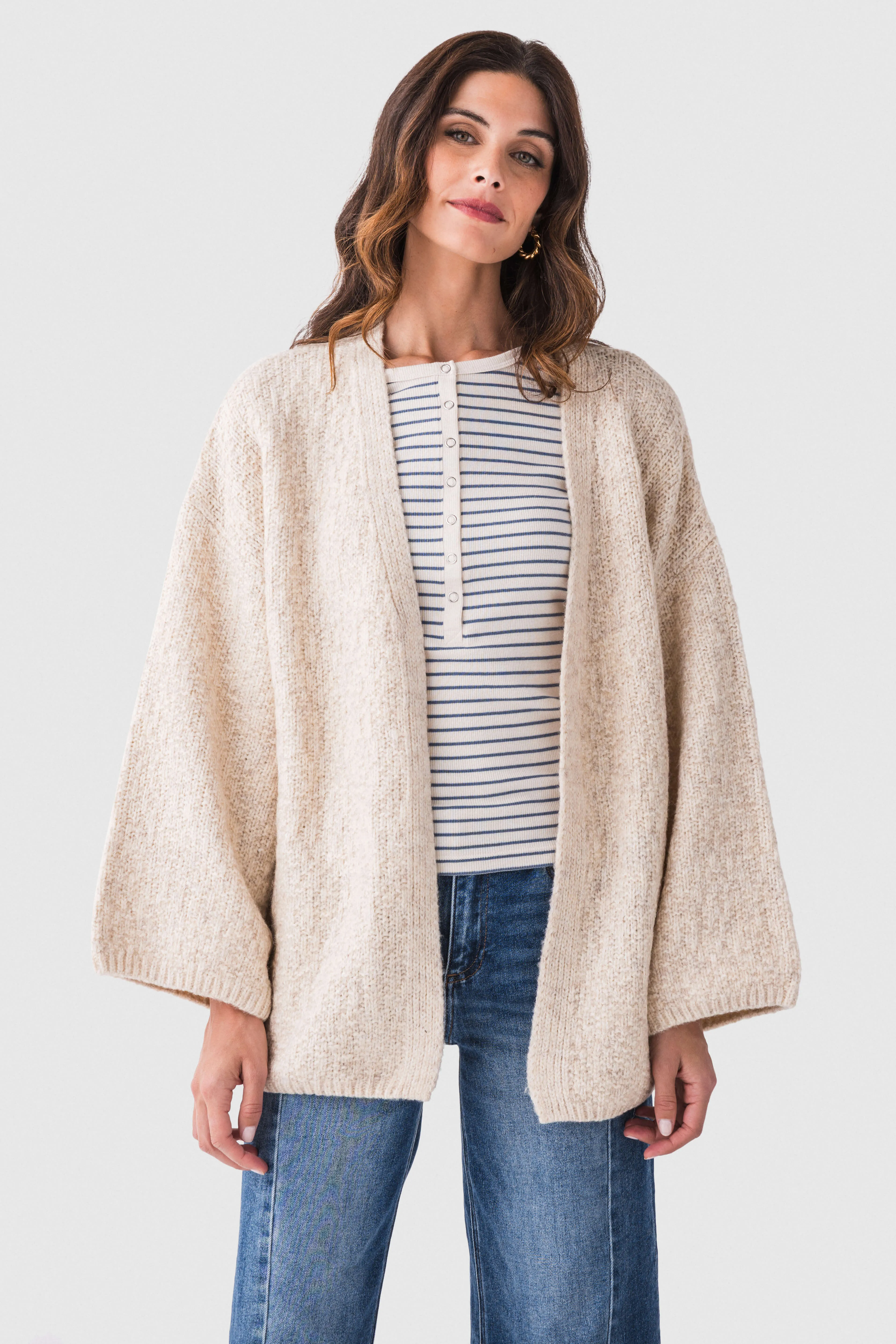 Street Comfort By Together Romania Open Front Cardigan