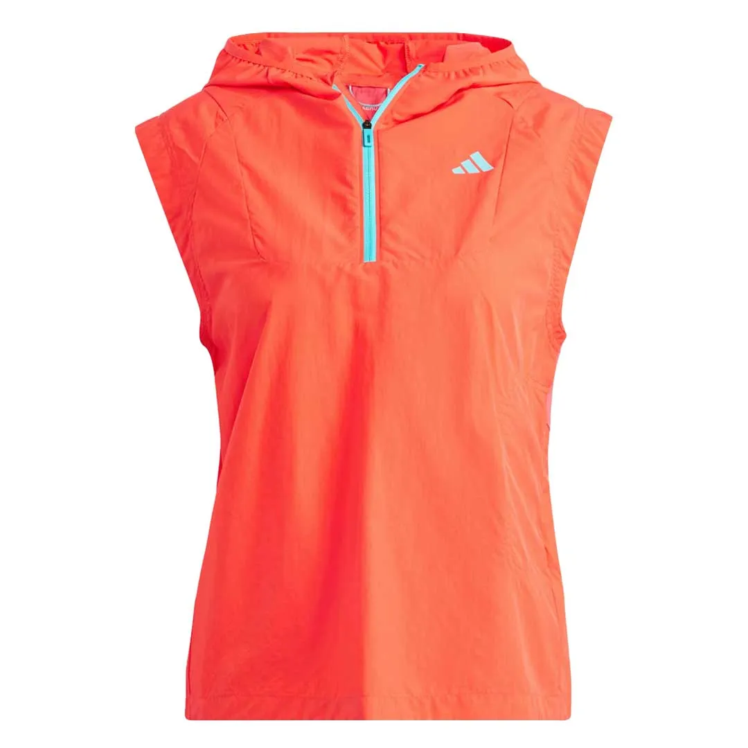 adidas - Women's Adizero Half-Zip Running Vest (IM2135) Eco Friendly Dyed Fabric Moisture Wicking Material