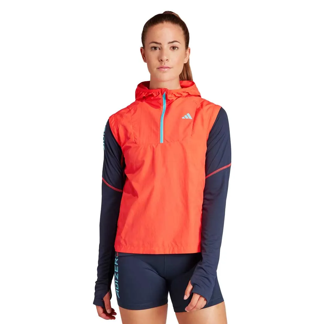 HypoallergenicInnerLayer Weather Friendly adidas - Women's Adizero Half-Zip Running Vest (IM2135)