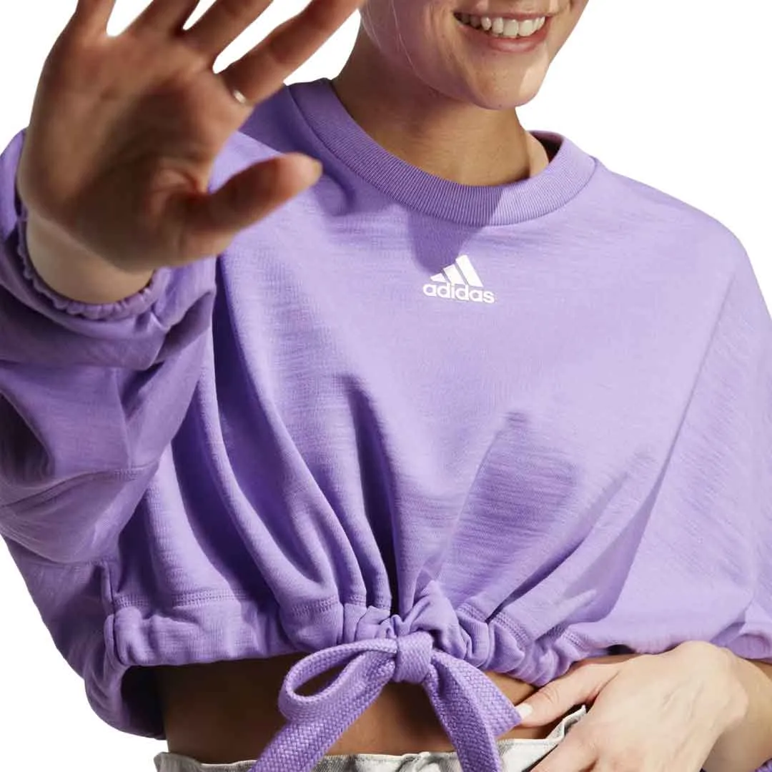 adidas - Women's Dance Crop Versatile Sweatshirt (IC6685) Flexible Armholes