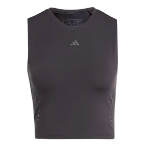 adidas - Women's HIIT Crop HEAT.RDY Tank Top (IQ1763) Dynamic Compression Fit Flatlock Seam Construction