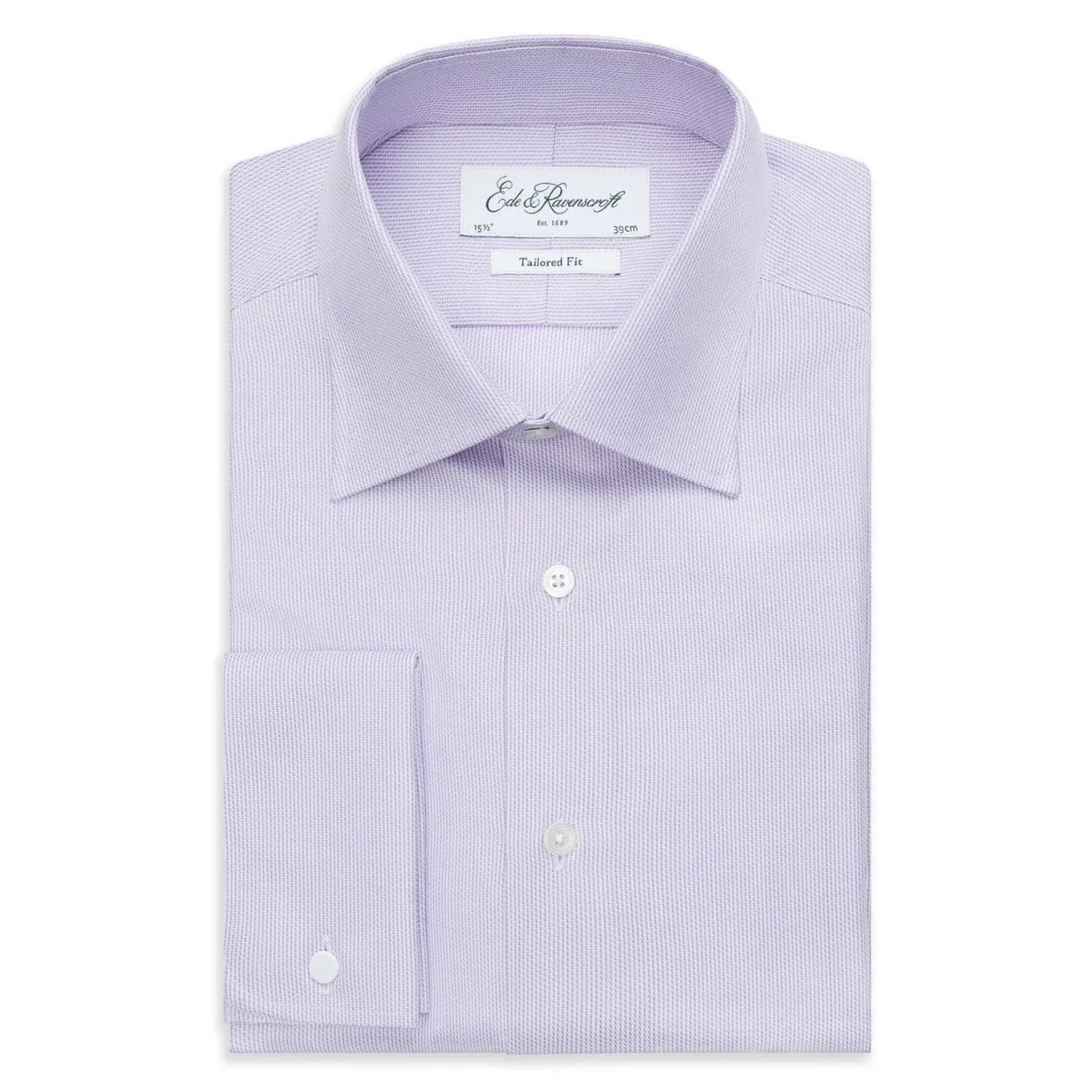 Embellished Neckline Amon Lilac Dobby Shirt