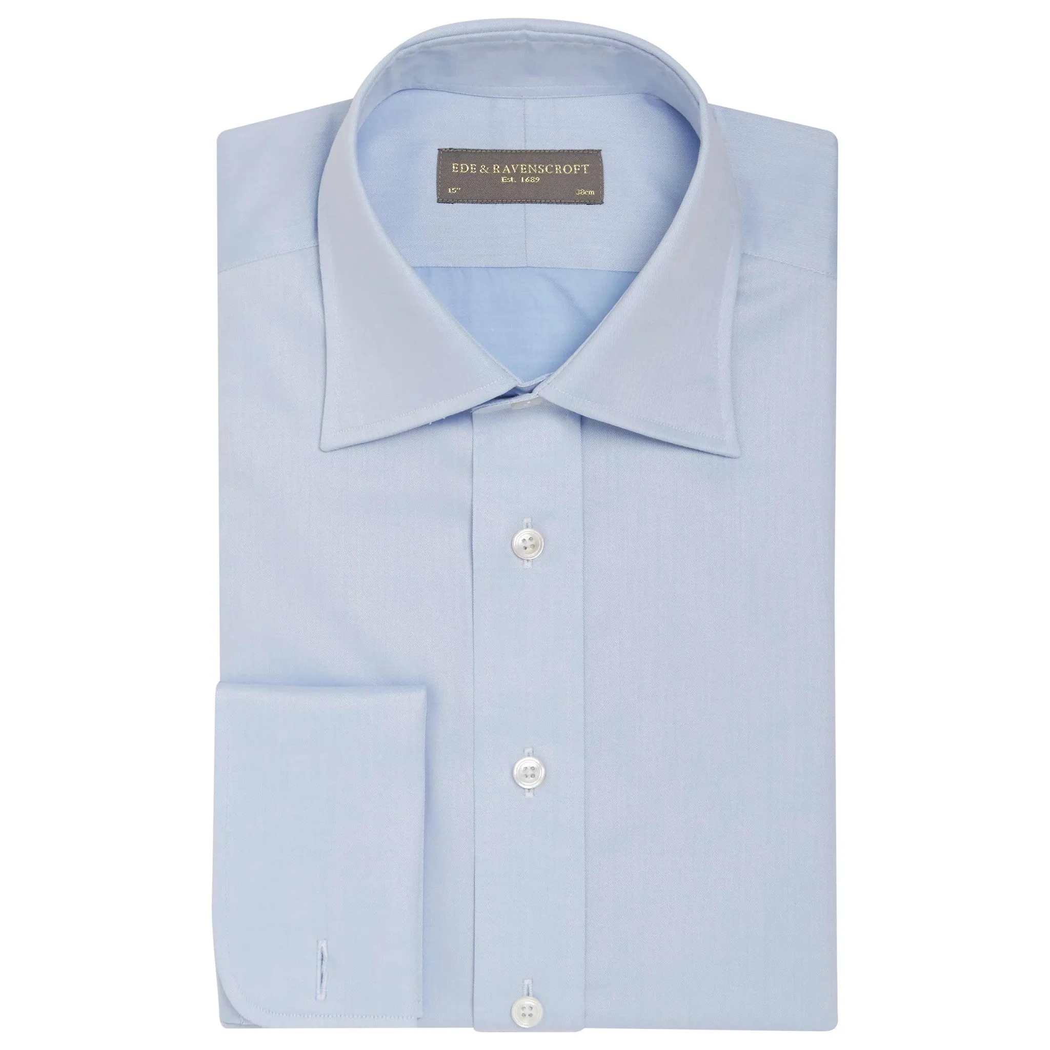 Allen Pale Blue Light Twill Shirt Waffle Weave Dynamic Design