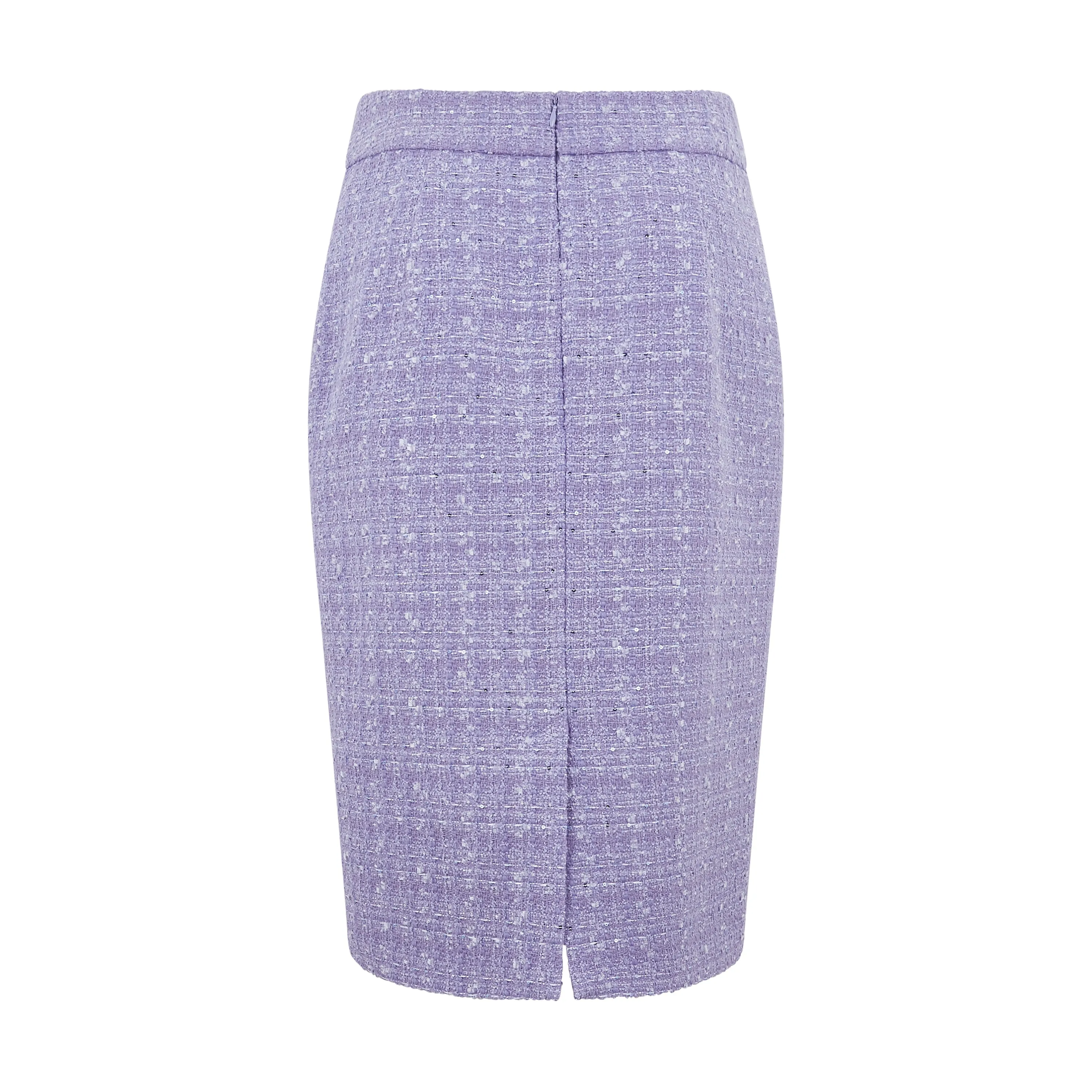 Runway Inspired Trendy Mood Tailored Lurex Tweed Skirt