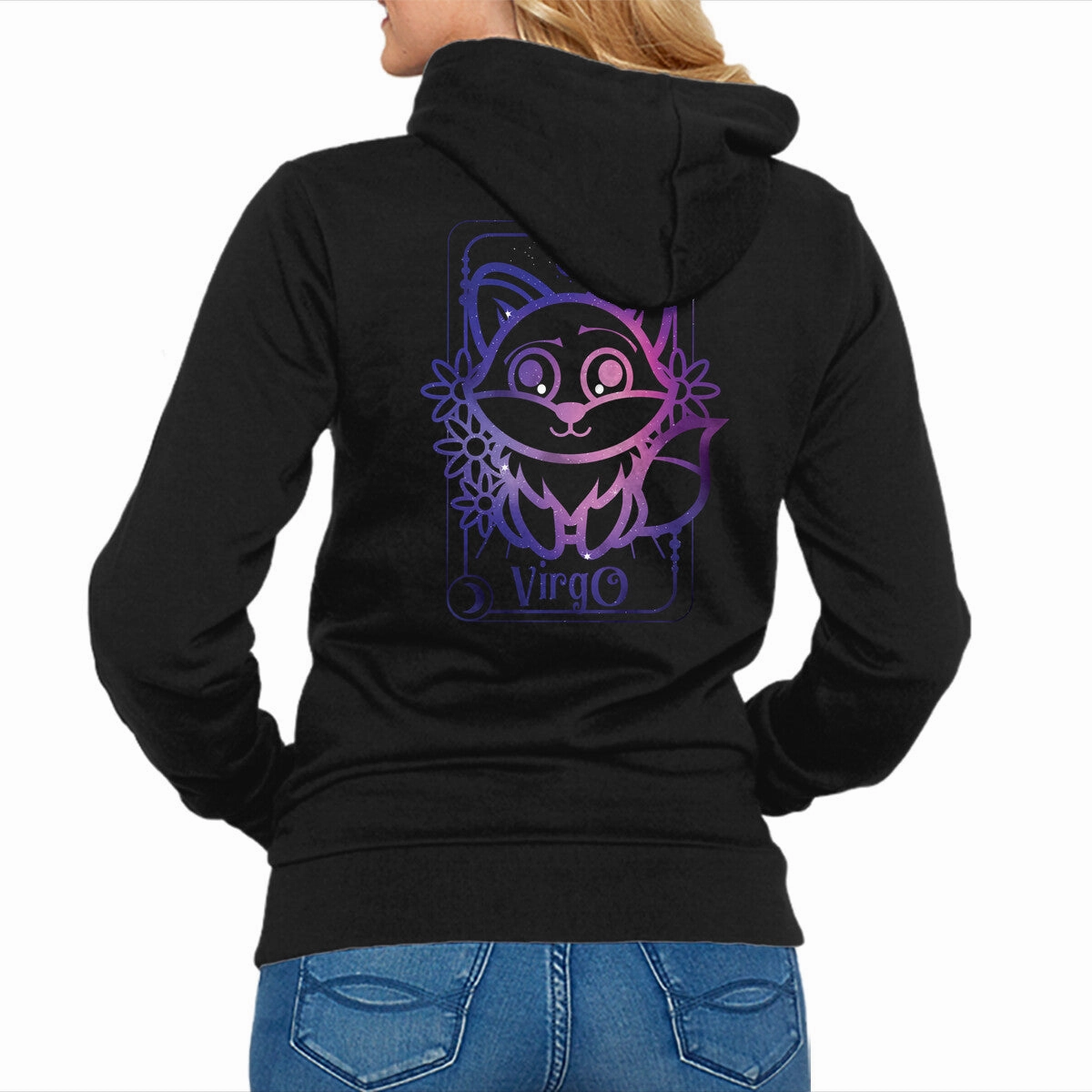 side pocket Basic Hoodie Virgo Galaxy Sign