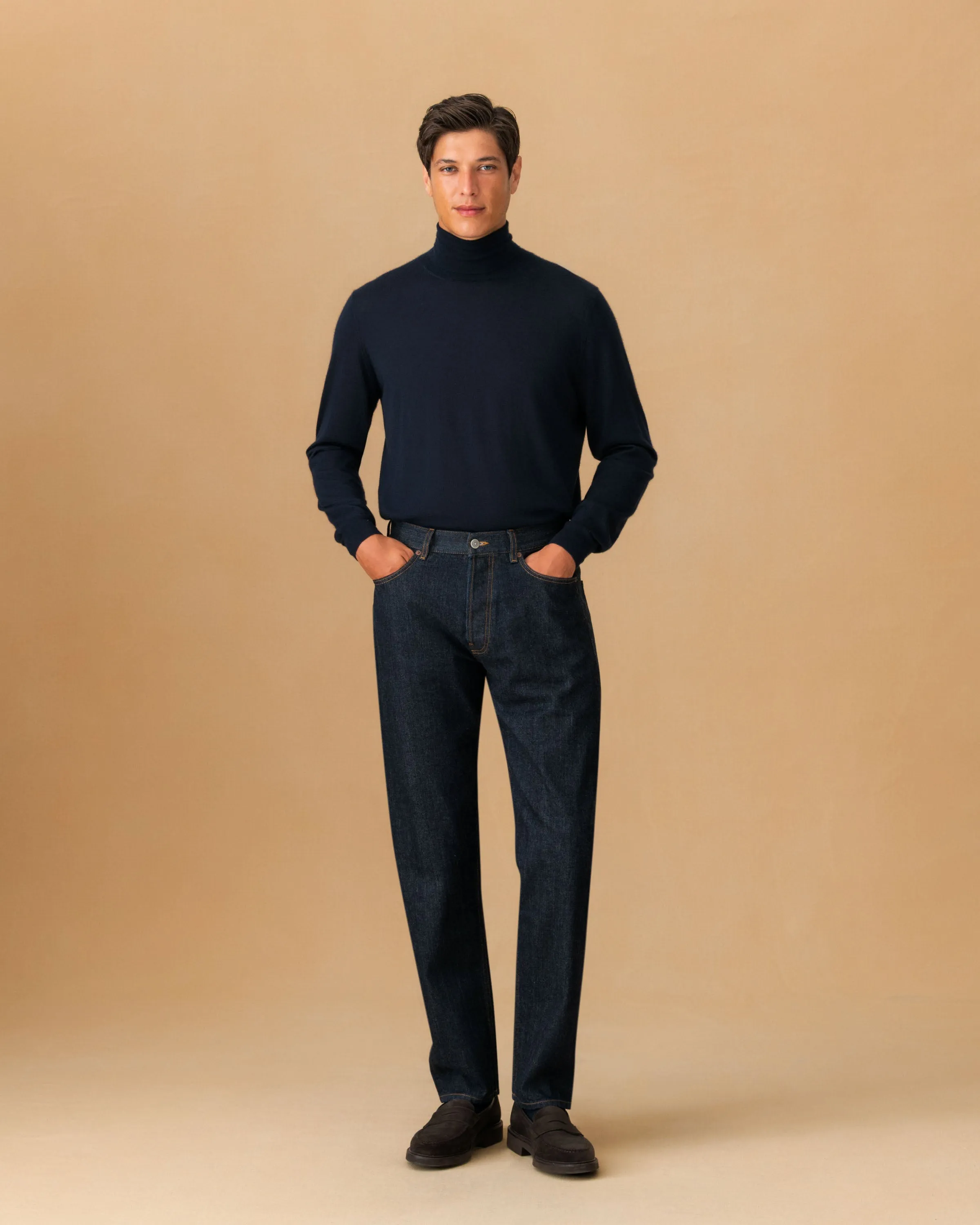 Thermochromic Fiber Applications Cashmere Silk Extrafine Roll Neck Sweater