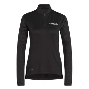 Compression Fit Bonded seams adidas - Women's Terrex Multi Half-Zip Long Sleeve T-Shirt (HM4016)