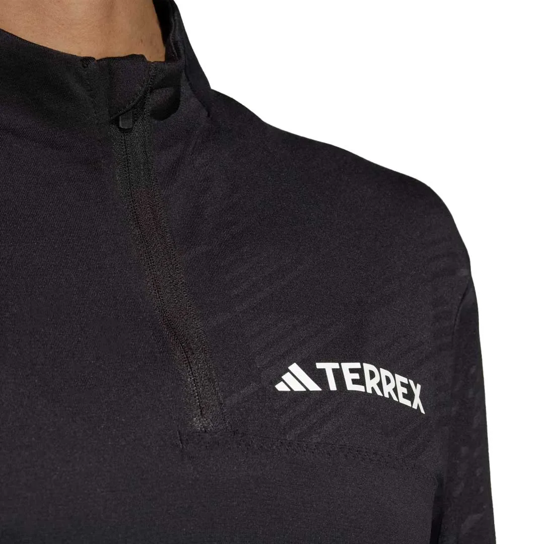 Compression Storage Bonded Seam Construction adidas - Women's Terrex Multi Half-Zip Long Sleeve T-Shirt (HM4016)