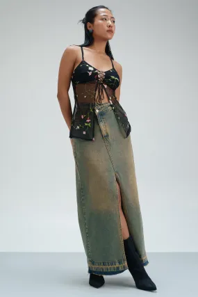 Cozy Movement Smart Texture Terracotta Maxi Skirt