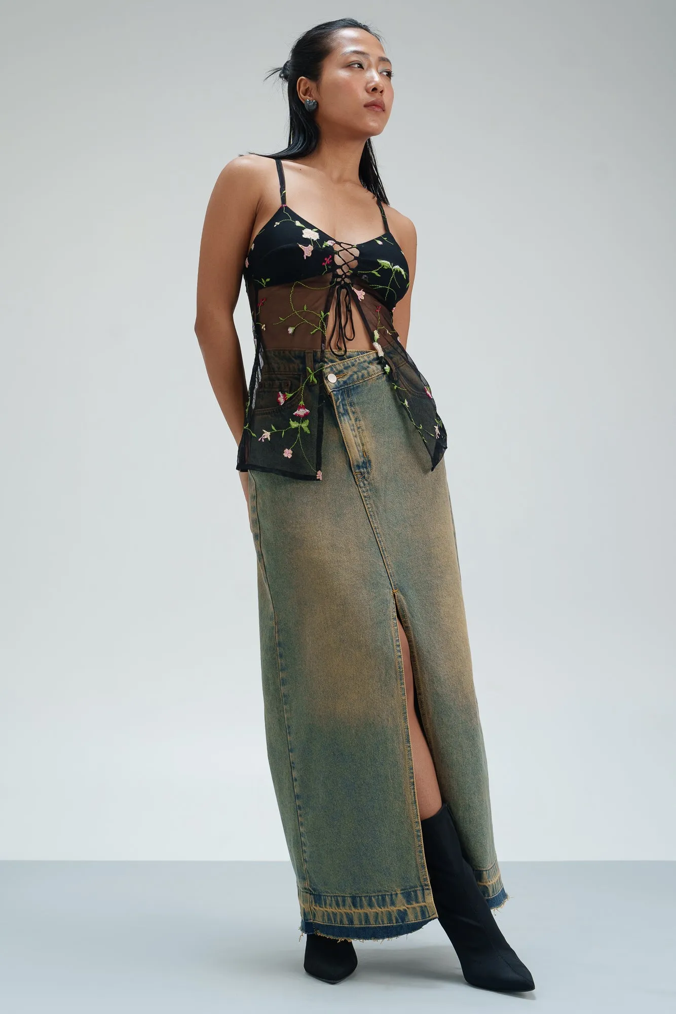 Cozy Movement Smart Texture Terracotta Maxi Skirt