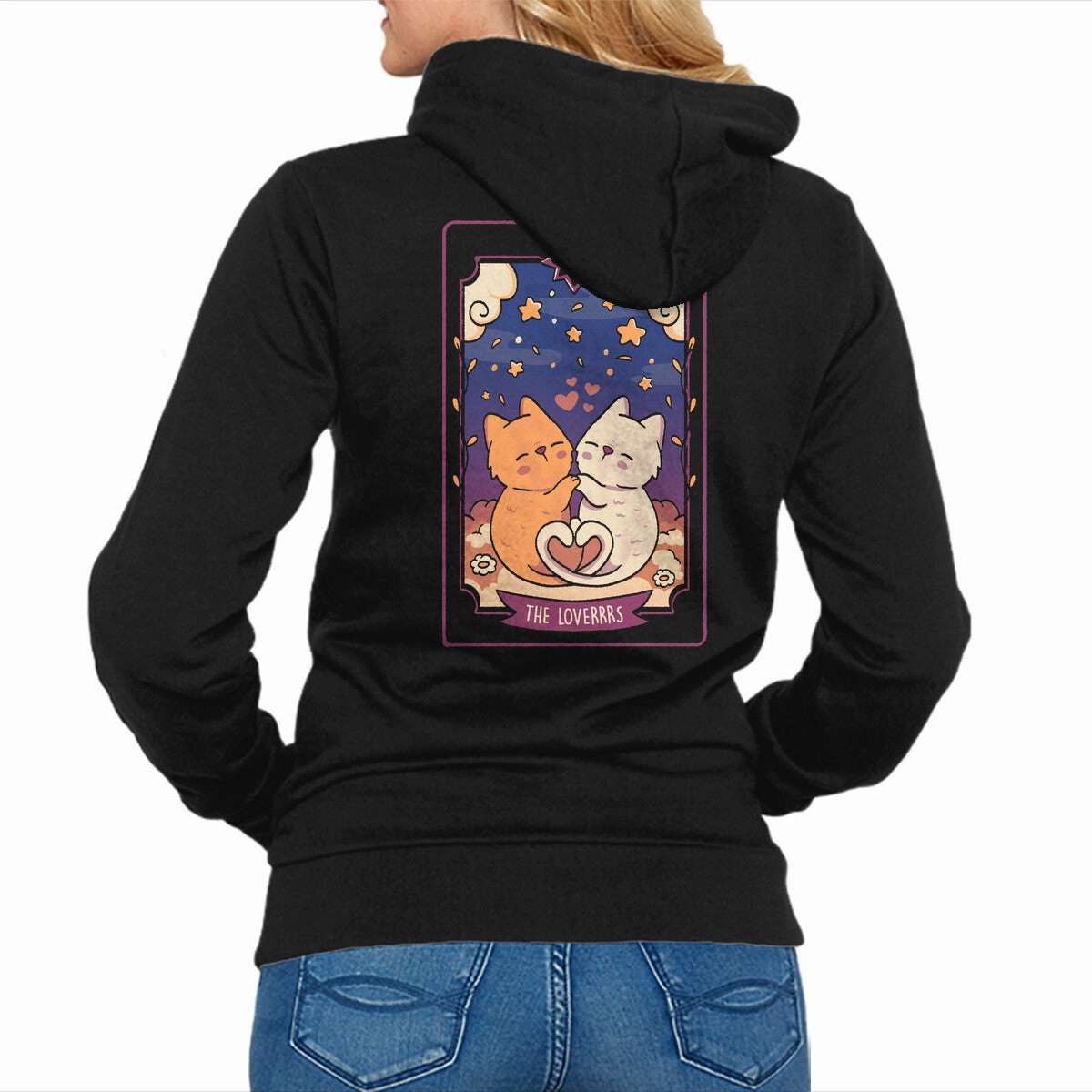 The Lovers Cat Tarot Polyester Material quick dry