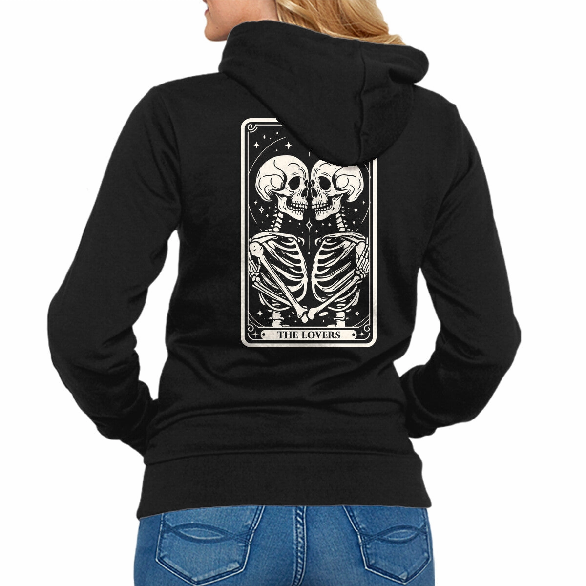 The Lovers Tarot Skull Warm Top
