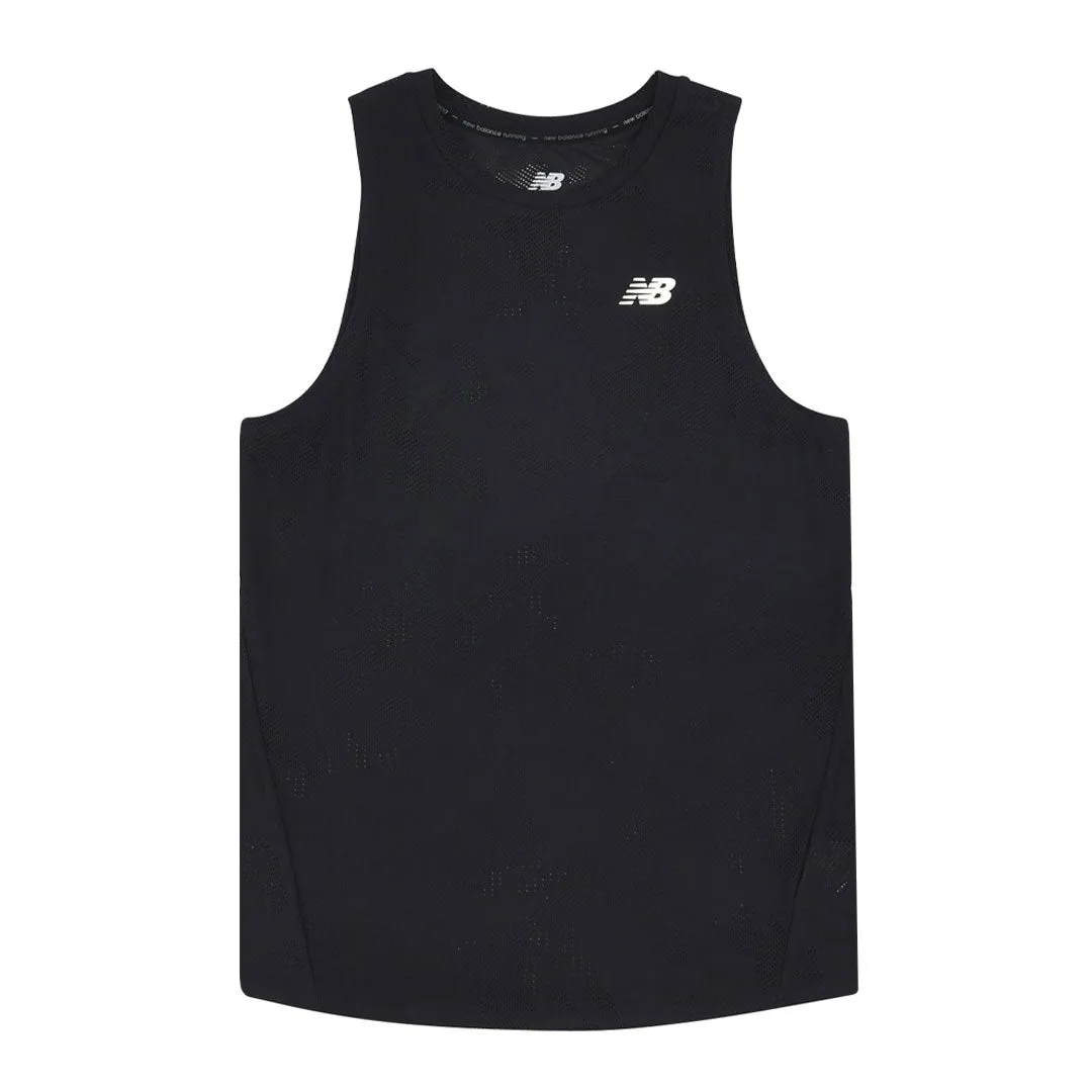 Anti Pill Surface New Balance - Women's Q Speed Jacquard Tank Top (WT33280 BK)