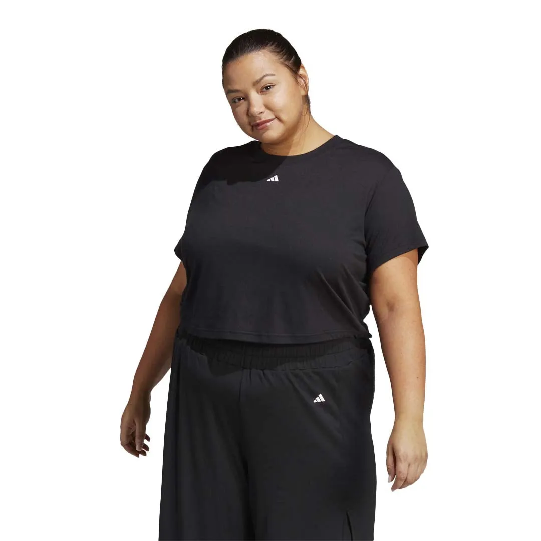 adidas - Women's Studio SS T-Shirt (Plus Size) (HN5552) Secure Closure Systems Quick drying material