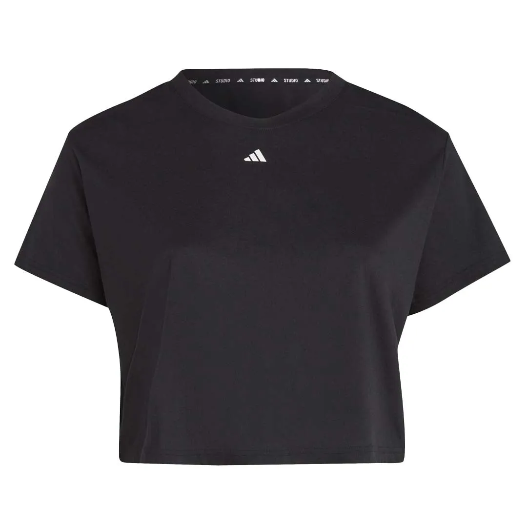 adidas - Women's Studio SS T-Shirt (Plus Size) (HN5552) Temperature Regulating Fabric