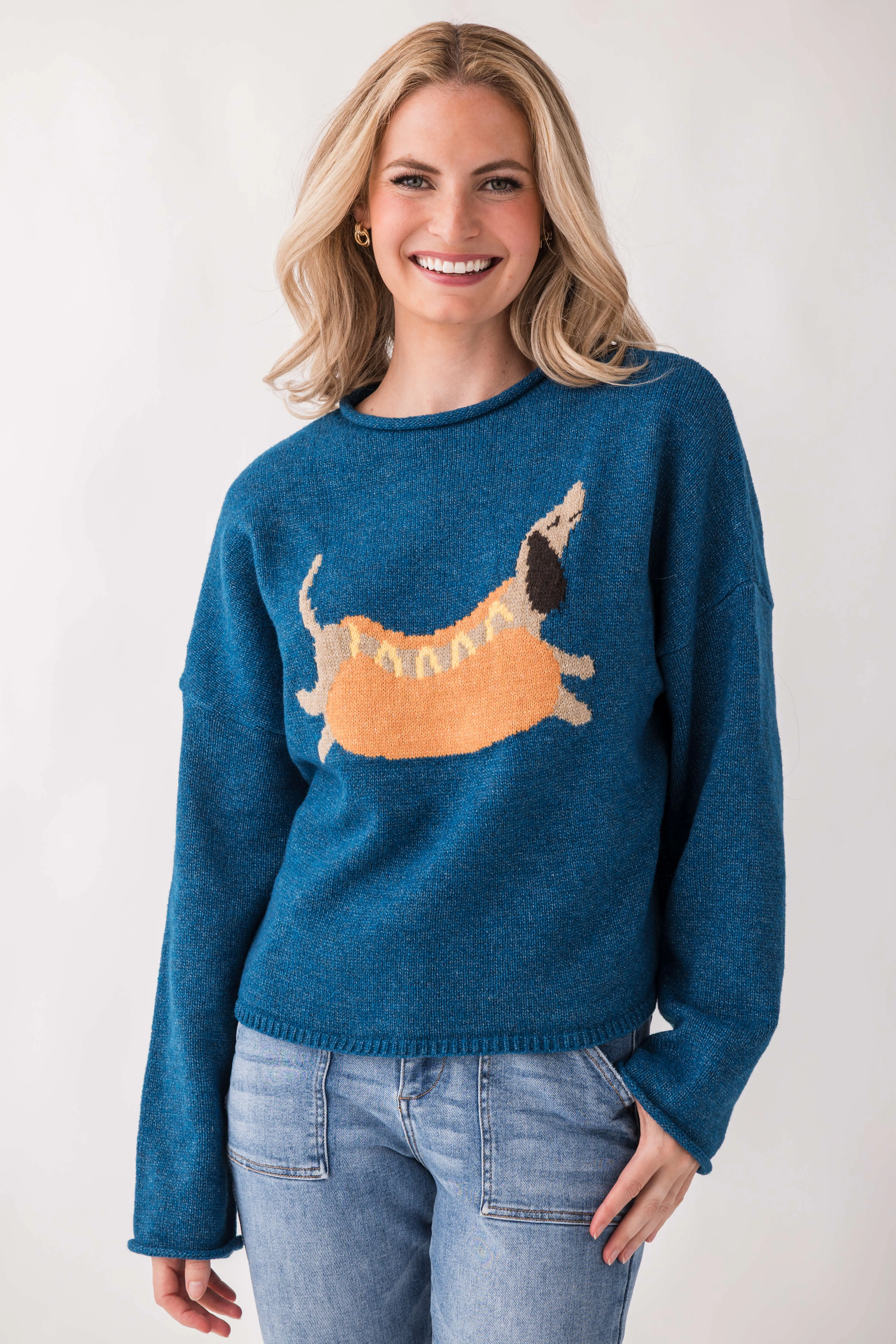 Oversized Design Things Between Hot Dog Rollneck Sweater