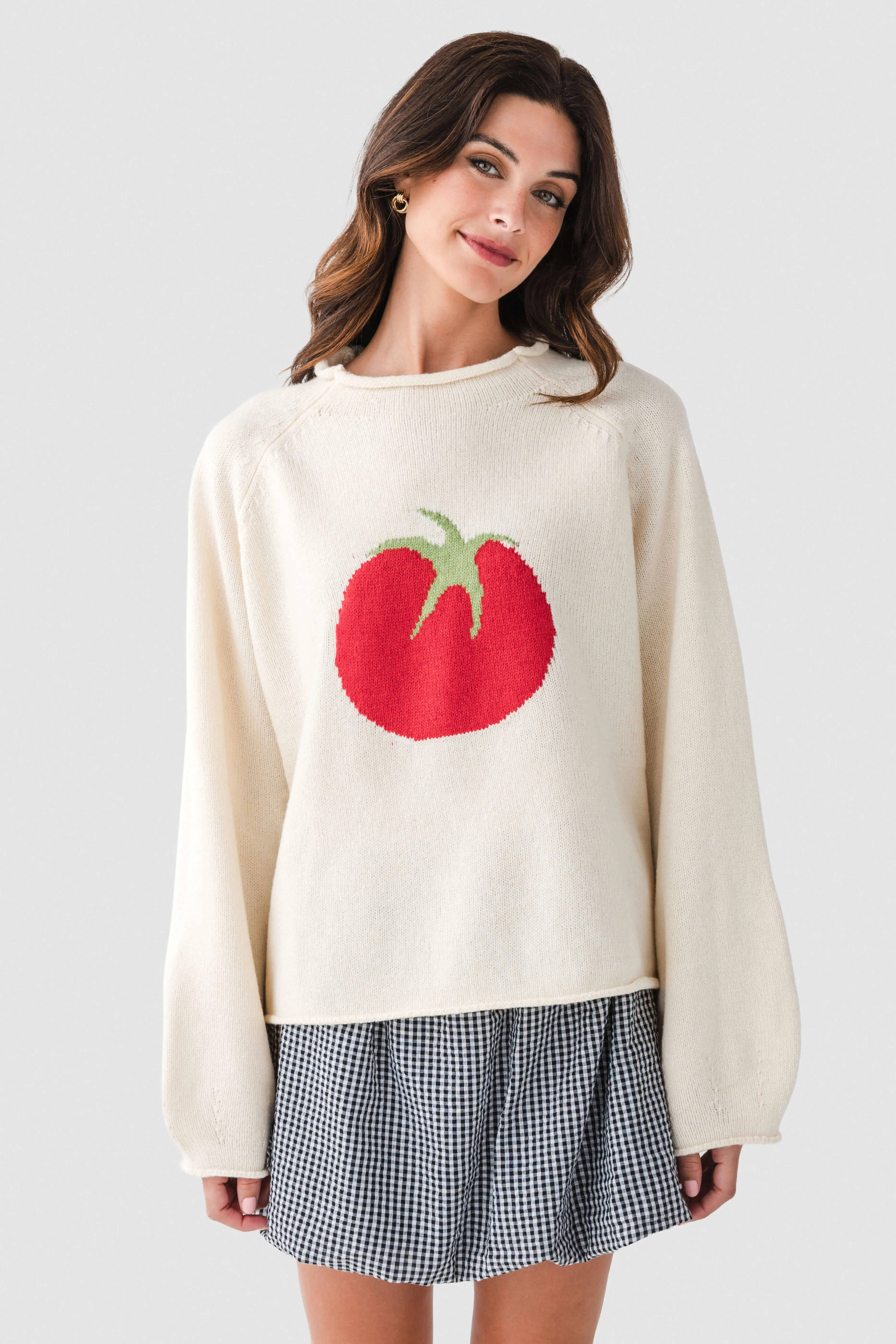 Things Between Tomato Sweater Snug Wear product business casual suitability