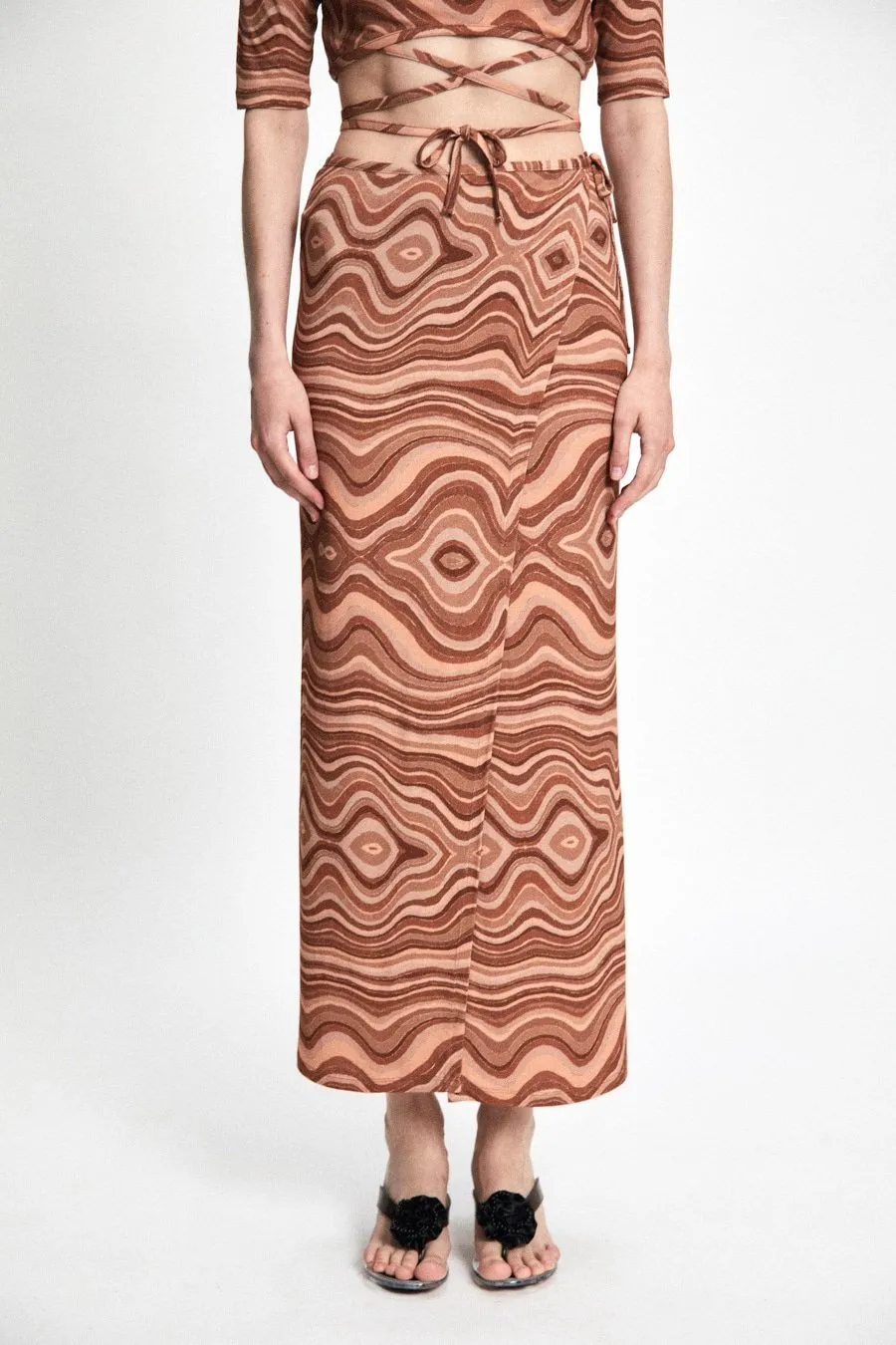 Patchwork Design Curve Friendly Tholen Skirt