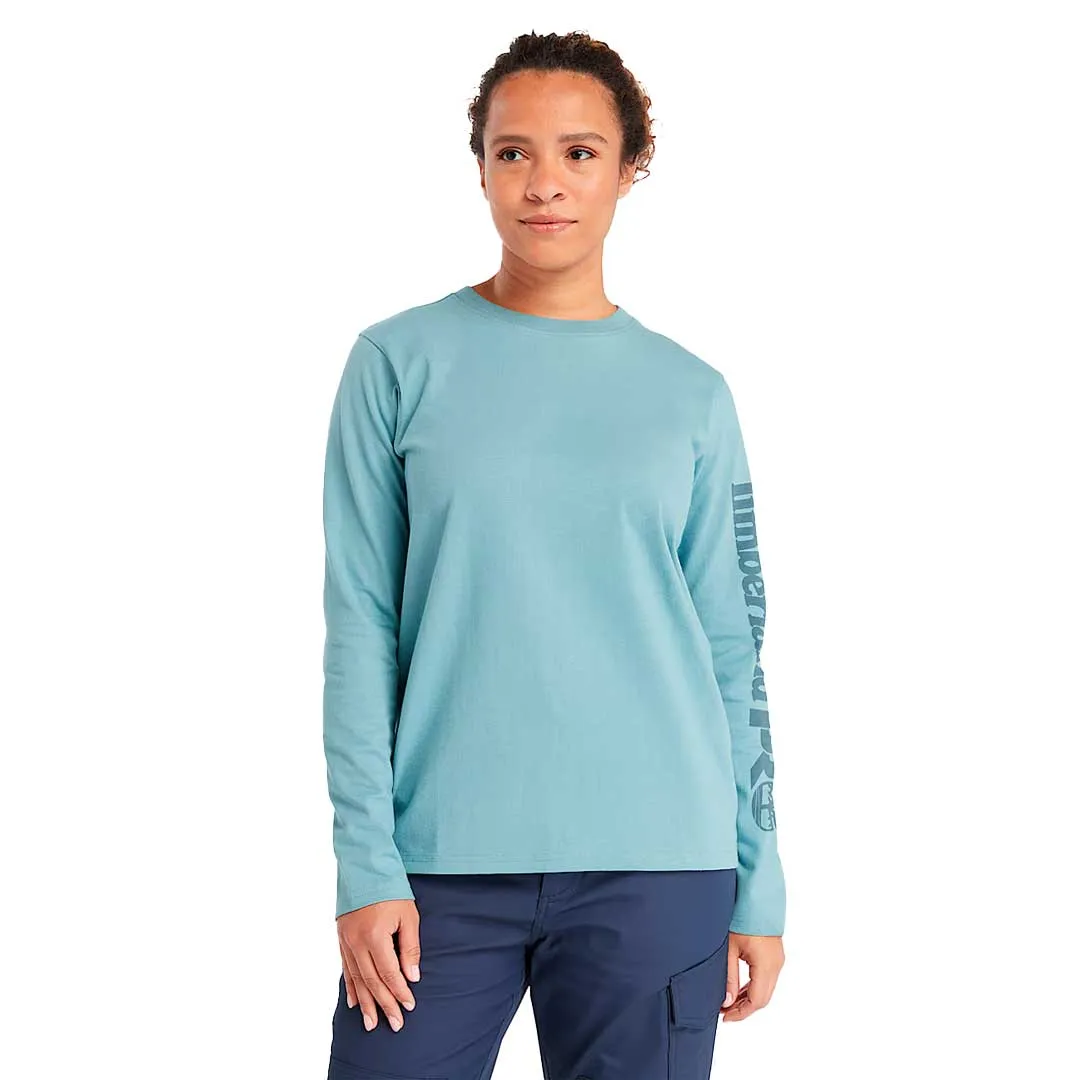 Elastic Hem Adjustment Easy Care Machine Washable Timberland Pro - Women's Cotton Core Long Sleeve T-Shirt (TB0A6D8JDR5)