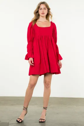 Church Proper Red Baby Corduroy Mini Dress by THML
