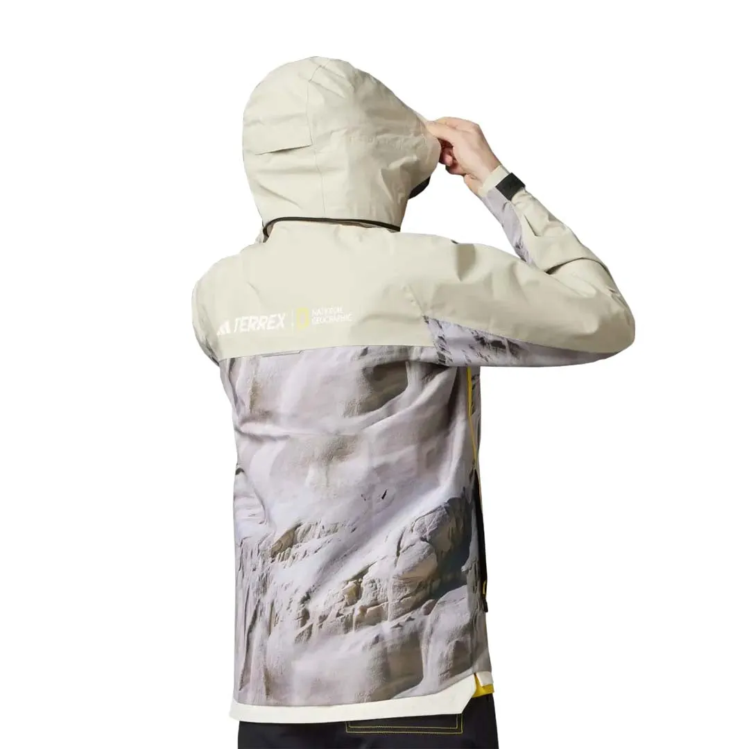 adidas - Women's Terrex National Geographic Rain.Rdy Jacket (IC1992) Soft Fleece Reversible Dual Layer