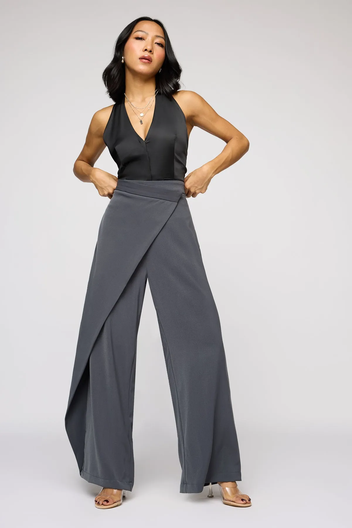 Ultimate Grey Women's Pareo Straight Pants Casual Style