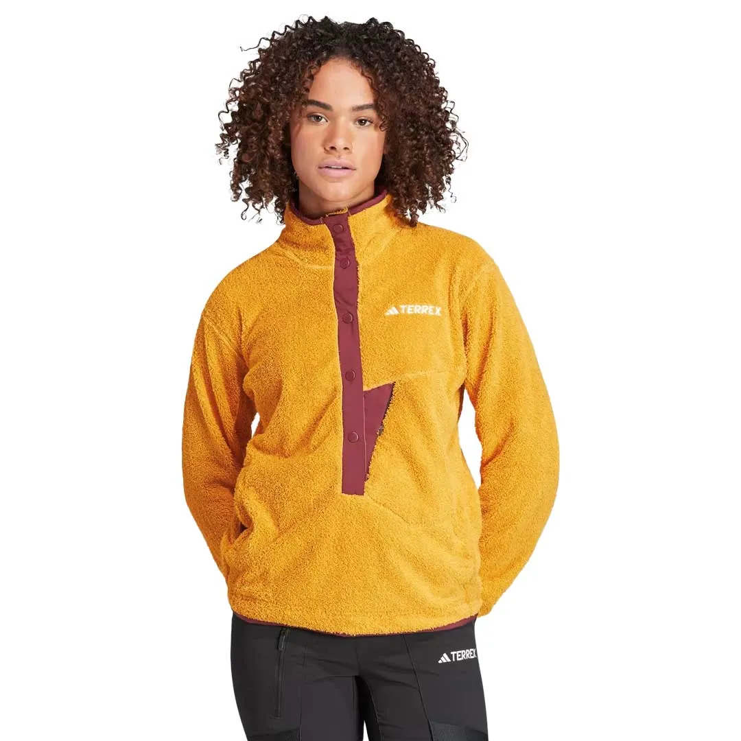Modular Attachment Points adidas - Women's Terrex Xploric High Pile Fleece Pullover Sweatshirt (IB6554)