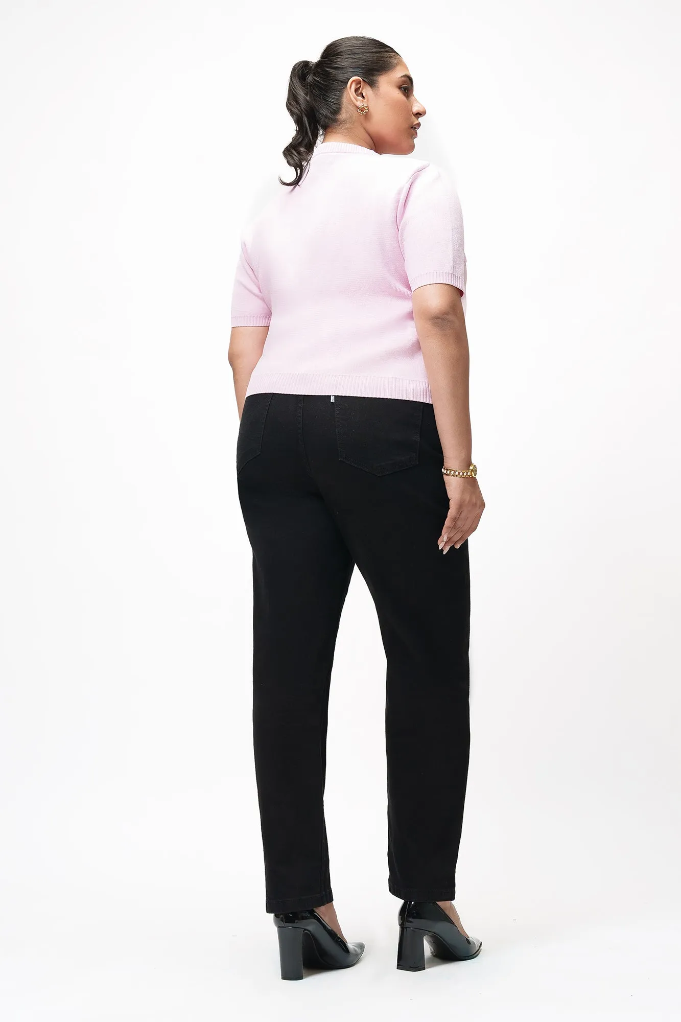 Smart Casual Athlete Fit Classic Noir Curve Mom Jeans