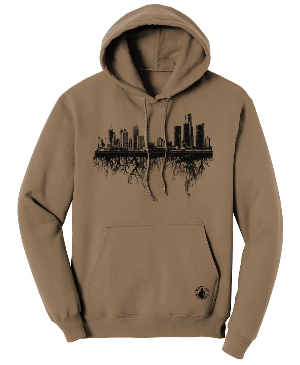 Unisex Detroit Roots Hoodies QuiltedPattern Noise Reduced Fabrics