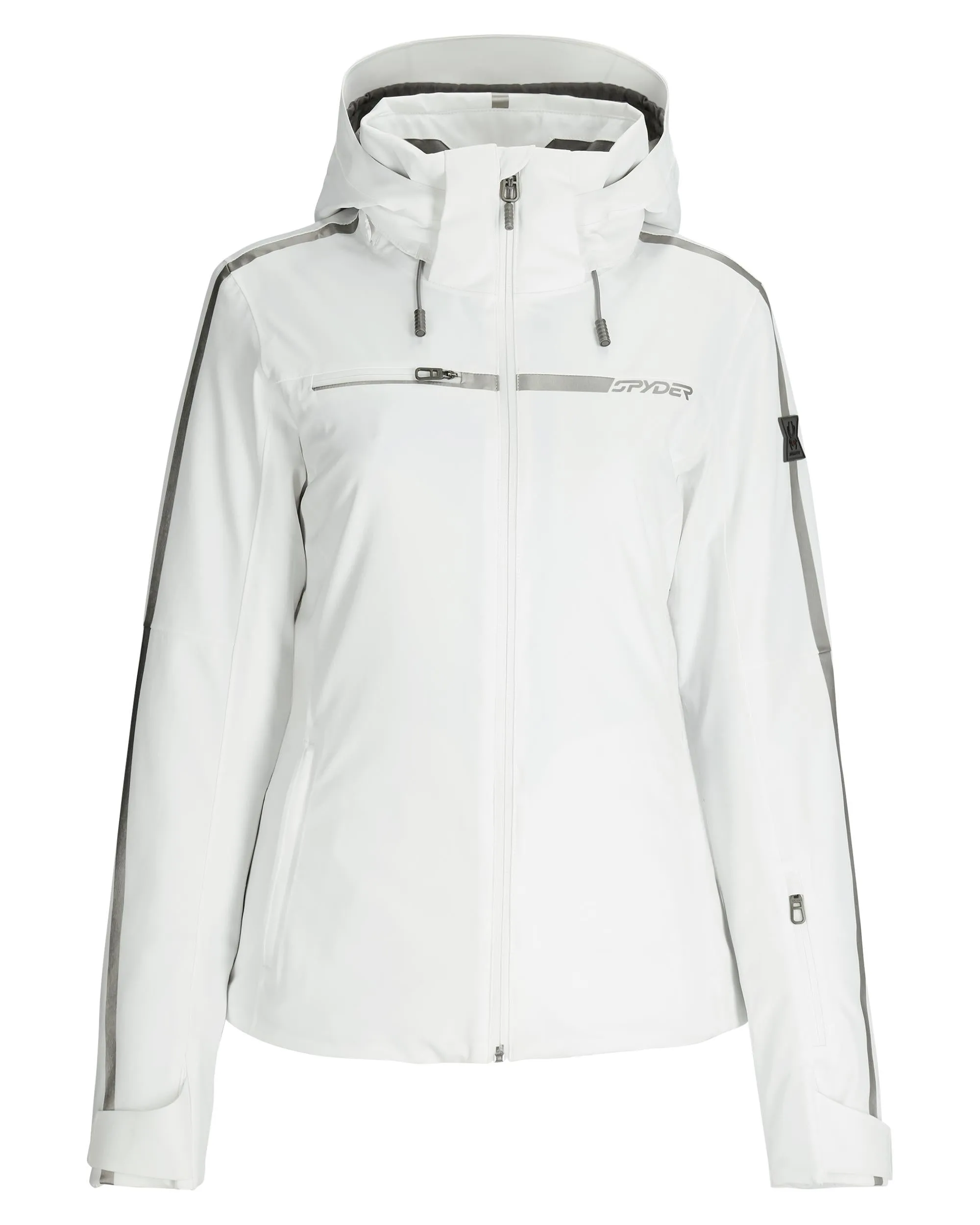 Eco Friendly Dyed Fabric Moisture Wicking Fabric Womens Titania Jacket - White
